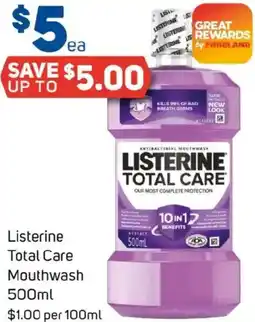 Foodland Listerine Total Care Mouthwash offer