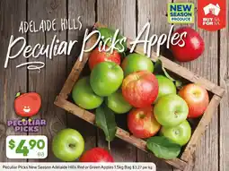 Foodland Peculiar Picks New Season Adelaide Hills Red or Green Apples offer