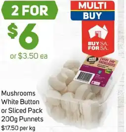 Foodland Mushrooms White Button or Sliced Pack Punnets offer