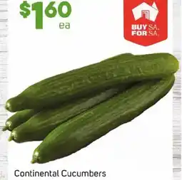 Foodland Continental Cucumbers offer
