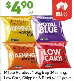 Foodland Mitolo Potatoes Bag Mashing Low Carb Chipping & Blue offer
