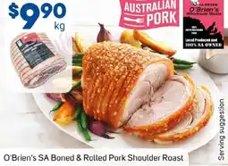 Foodland O Briens SA Boned & Rolled Pork Shoulder Roast offer