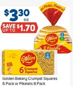 Foodland Golden Bakery Crumpet Squares or Pikelets offer