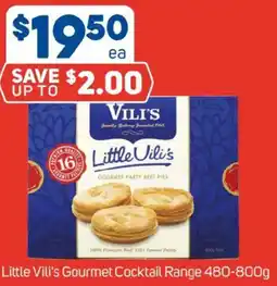 Foodland Little Vilis Gourmet Cocktail Range offer