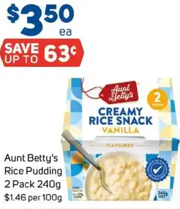 Foodland Aunt Bettys Rice Pudding offer