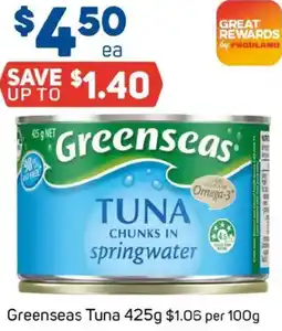 Foodland Greenseas Tuna offer