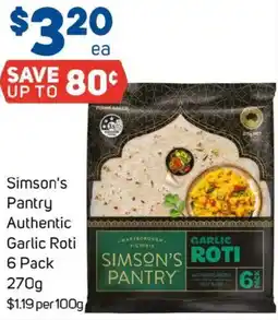 Foodland Simsons Pantry Authentic Garlic Roti offer