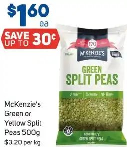 Foodland McKenzies Green or Yellow Split Peas offer