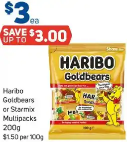 Foodland Haribo Goldbears or Starmix Multipacks offer