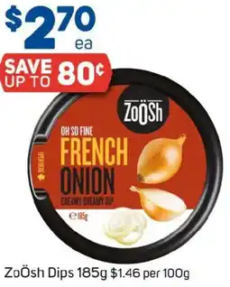 Foodland ZoÖsh Dips offer