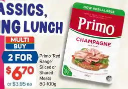Foodland Primo Red Range Sliced or Shared Meats offer
