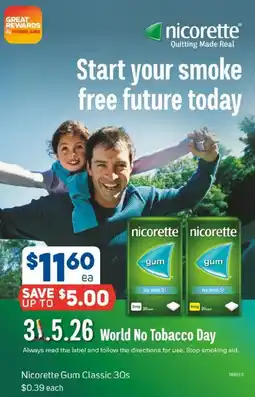 Foodland Nicorette Gum Classic 30s offer
