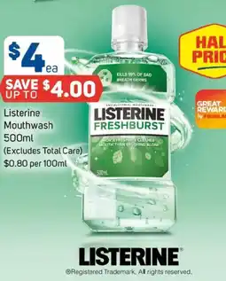 Foodland Listerine Mouthwash offer