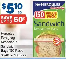 Foodland Hercules Everyday Resealable Resealable Bags offer