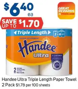 Foodland Handee Ultra Triple Length Paper Towel offer