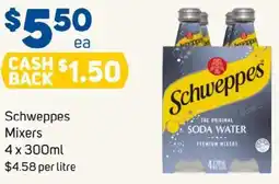 Foodland Schweppes Mixers offer