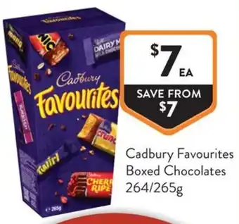 Foodworks Cadbury Favourites Boxed Chocolates offer