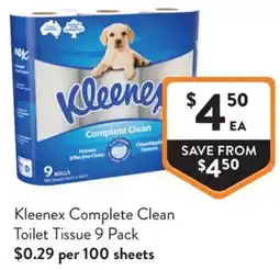 Foodworks Kleenex Complete Clean Toilet Tissue offer