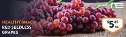 Foodworks Red seedless grapes offer
