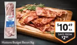 Foodworks Huttons Budget Bacon offer