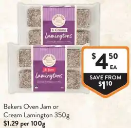 Foodworks Bakers Oven Jam or Cream Lamington offer