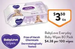 Foodworks BabyLove Everyday Baby Wipes offer