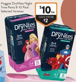 Foodworks Huggies DryNites Night Time Pants offer