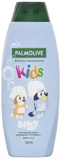 Discount Drug Stores Palmolive Kids 3 in 1 Bluey Shampoo, Conditioner & Body Wash offer