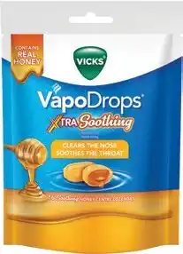 Discount Drug Stores Vicks VapoDrops Xtra Soothing Honey Centre 16 Lozenges offer