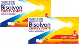 Amcal Pharmacies Bisolvon Chesty Forte 8mg 100 Tablets offer