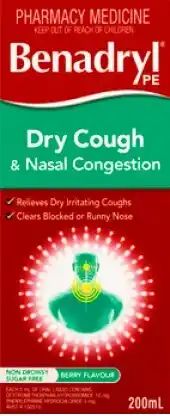 Amcal Pharmacies Benadryl PE Dry Cough & Nasal Congestion offer
