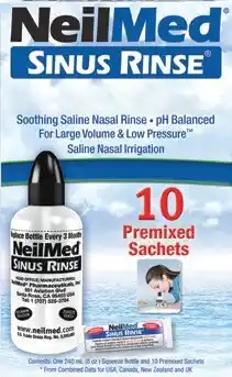 Amcal Pharmacies NeilMed Sinus Rinse Starter Kit Adult 10 Sachets offer