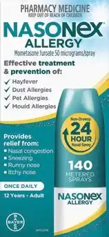 Amcal Pharmacies Nasonex Allergy Hayfever Relief 140 Sprays offer