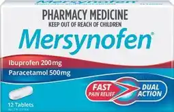 Discount Drug Stores Mersynofen Dual Action Pain Relief 12 Tablets offer