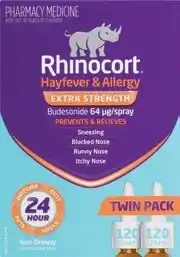 Discount Drug Stores Rhinocort Hayfever & Allergy Extra Strength Nasal Spray 2 x 120 Sprays offer