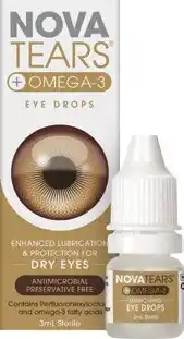 Amcal Pharmacies Nova Tears + Omega-3 Preservative Free Lubricating Eye Drops offer