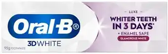 Amcal Pharmacies Oral-B 3D White Luxe Glamorous White Toothpaste offer