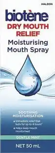 Amcal Pharmacies Biotène Dry Mouth Relief Moisturising Mouth Spray Gentle Mint offer