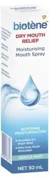 Discount Drug Stores Biotène Dry Mouth Relief Moisturising Mouth Spray Gentle Mint offer