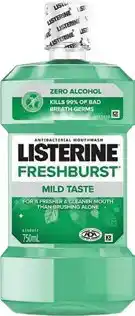 Discount Drug Stores Listerine Mouthwash Freshburst Zero offer