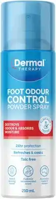Amcal Pharmacies Dermal Therapy Foot Odour Control Powder Spray offer