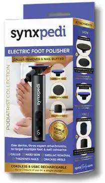 Discount Drug Stores Synxpedi 3-in-1 Electric Foot Polisher offer