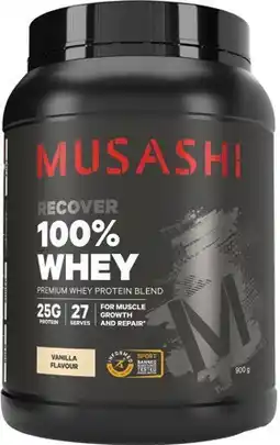 Discount Drug Stores Musashi 100% Whey Vanilla Flavour offer