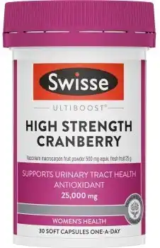 Discount Drug Stores Swisse Ultiboost High Strength Cranberry 30 Capsules offer