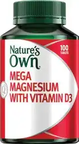 Discount Drug Stores Nature’s Own Mega Magnesium with Vitamin D3 100 Tablets offer