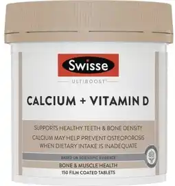 Discount Drug Stores Swisse Ultiboost Calcium + Vitamin D 150 Tablets offer