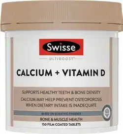 Amcal Pharmacies Swisse Ultiboost Calcium + Vitamin D 150 Tablets offer