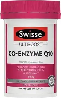 Amcal Pharmacies Swisse Co-Enzyme Q10 150mg 50 Capsules offer