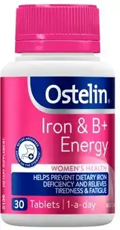 Amcal Pharmacies Ostelin Iron & B+ Energy 30 Tablets offer
