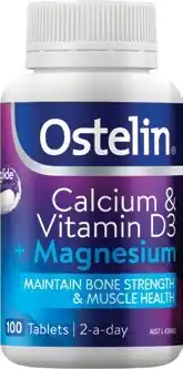Amcal Pharmacies Ostelin Calcium & Vitamin D3 + Magnesium 100 Tablets offer